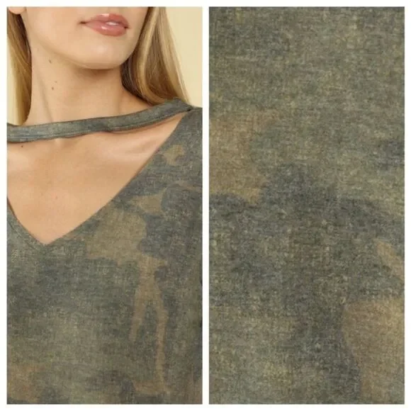 Camo Cutout Tee - Picture 7 of 11